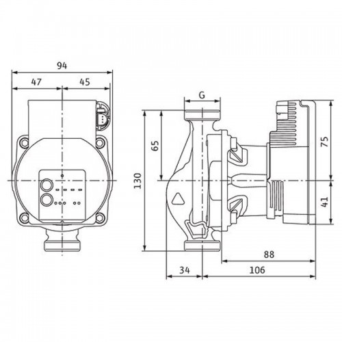 Wilo Varios Pico STG Umwälzpumpe mit Nassläufer 15/1-8-130 G 1 130mm 4232742 Wilo Varios Pico STG Umwälzpumpe mit Nassläufer 15/1-8-130 G 1 130mm 4232742