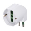 Vimar-Stufenadapter S17 + Stecker 2P+E 90° weiß 00305.B Vimar-Stufenadapter S17 + Stecker 2P+E 90° weiß 00305.B