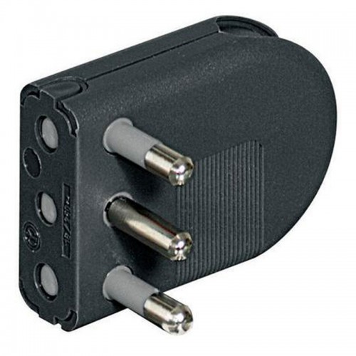 Bticino Raumsparstecker 10A anthrazit verstellbares Kabel S2495TGE Bticino Raumsparstecker 10A anthrazit verstellbares Kabel S2495TGE
