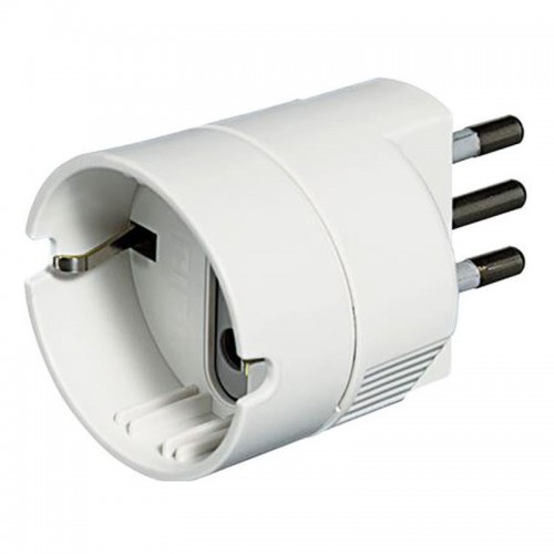 Bticino Adapter 1 deutsche Steckdose und 10A Stecker weiß S3623DE Bticino Adapter 1 deutsche Steckdose und 10A Stecker weiß S3623DE