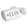 Bticino Tischsteckdosenleiste 10/16A Lichtschalter und USB-Buchse weiß S3711DU Bticino Tischsteckdosenleiste 10/16A Lichtschalter und USB-Buchse weiß S3711DU