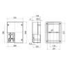 Gewiss Außen-Glattwanddose IP56 380x300x120 GW44210 Gewiss Außen-Glattwanddose IP56 380x300x120 GW44210