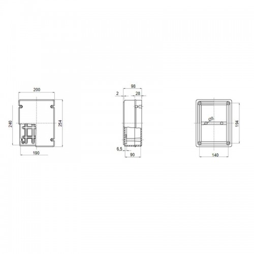 Gewiss Außenbox mit transparentem Deckel 240x190x90 GW44428 Gewiss Außenbox mit transparentem Deckel 240x190x90 GW44428