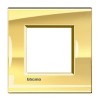 Bticino Livinglight Quadra Abdeckrahmen 2 Module gelbfarbig LNA4802OA Bticino Livinglight Quadra Abdeckrahmen 2 Module gelbfarbig LNA4802OA