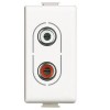Bticino Matix Audio Video Buchse 2 RCA Stecker weiß AM4281 Bticino Matix Audio Video Buchse 2 RCA Stecker weiß AM4281