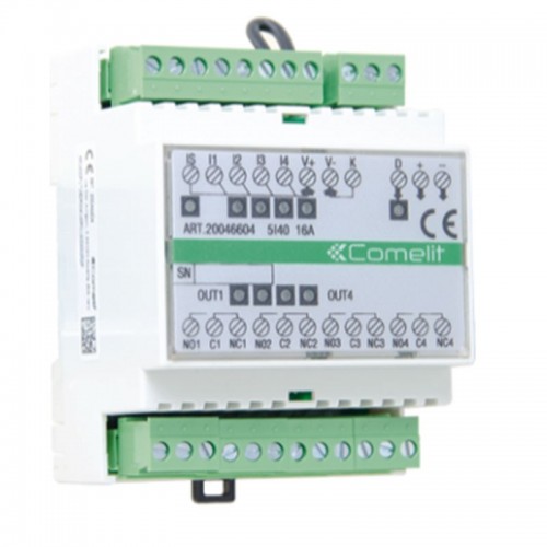 Comelit Simplehome Modul 5 Eingänge und 4 Ausgänge 16A auf DIN 20046604 Comelit Simplehome Modul 5 Eingänge und 4 Ausgänge 16A auf DIN 20046604