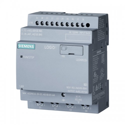 Siemens LOGO! 12/24RCEO 8DI(4AI)/4DO-4 Steuermodul 6ED10522MD080BA1 Siemens LOGO! 12/24RCEO 8DI(4AI)/4DO-4 Steuermodul 6ED10522MD080BA1