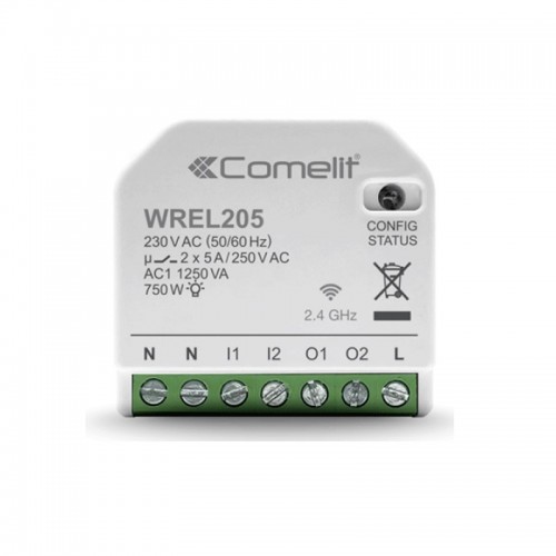Comelit WLAN Smart Home Modul für Lichtmanagement 2 Ausgänge 5A WREL205 Comelit WLAN Smart Home Modul für Lichtmanagement 2 Ausgänge 5A WREL205