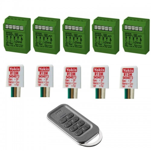 Automatisierungskit für 5 Yokis Urmet Rollläden über Radio Power Automatisierungskit für 5 Yokis Urmet Rollläden über Radio Power