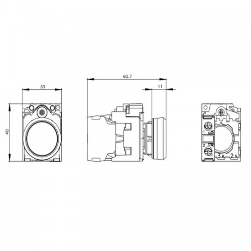 Siemens roter flacher Knopf 22mm 1NC 3SU11500AB201CA0 Siemens roter flacher Knopf 22mm 1NC 3SU11500AB201CA0