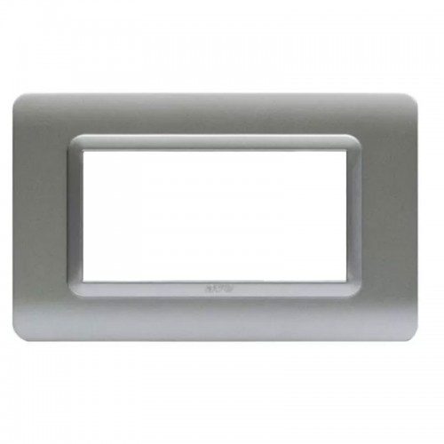 Ave Abdeckrahmen SISTEMA 44 Tecnopolymer matt silber 4 Module 44PY04AO Ave Abdeckrahmen SISTEMA 44 Tecnopolymer matt silber 4 Module 44PY04AO