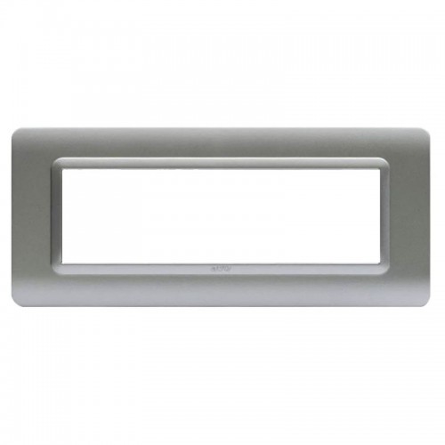 Ave SISTEMA 44 Abdeckrahmen Technopolymer 7 Module matt silber 44PY07AO Ave SISTEMA 44 Abdeckrahmen Technopolymer 7 Module matt silber 44PY07AO