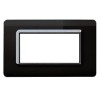 Ave Sistema 44 Abdeckrahmen Technopolymer absolut schwarz verchromt 4 Module 44PY04NAL Ave Sistema 44 Abdeckrahmen Technopolymer absolut schwarz verchromt 4 Module 44PY04NAL