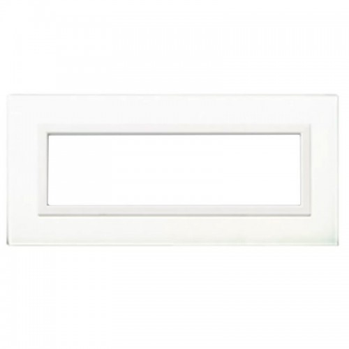 Ave Vera Sistema 44 Abdeckrahmen Glas 7 Module glänzend weiß 44PV7BL Ave Vera Sistema 44 Abdeckrahmen Glas 7 Module glänzend weiß 44PV7BL