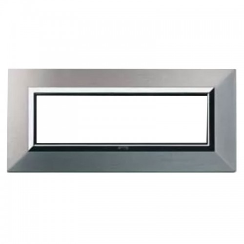 Ave Abdeckrahmen Zama Sistema 44 Metall 7 Module natürliches Aluminium 44P97ALS Ave Abdeckrahmen Zama Sistema 44 Metall 7 Module natürliches Aluminium 44P97ALS