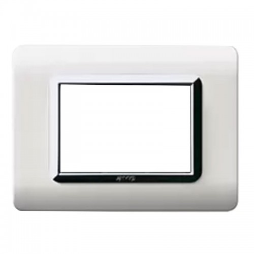 Ave Technopolymer Abdeckrahmen Sistema 44 weiß verchromt 3 Module 44PY03BLC Ave Technopolymer Abdeckrahmen Sistema 44 weiß verchromt 3 Module 44PY03BLC