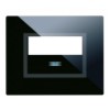 Ave Touch Abdeckrahmen aus Glas 3 Module für 1 Modul Namensträger Taste schwarz poliert 44PVT Ave Touch Abdeckrahmen aus Glas 3 Module für 1 Modul Namensträger Taste schwarz poliert 44PVT