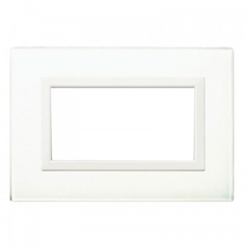 Ave Vera Sistema 44 Abdeckrahmen Glas 4 Modul glänzend weiß 44PV4BL Ave Vera Sistema 44 Abdeckrahmen Glas 4 Modul glänzend weiß 44PV4BL