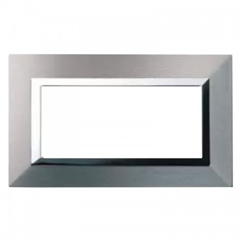 Ave Abdeckrahmen Zama Sistema 44 Metall 4 Module natürliches Aluminium 44P94ALS Ave Abdeckrahmen Zama Sistema 44 Metall 4 Module natürliches Aluminium 44P94ALS