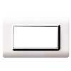 Ave Technopolymer Abdeckrahmen Sistema 44 weiß verchromt 4 Module 44PY04BLC Ave Technopolymer Abdeckrahmen Sistema 44 weiß verchromt 4 Module 44PY04BLC