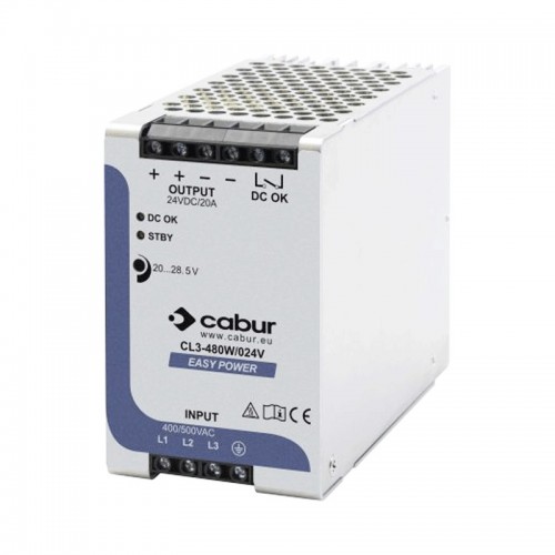 Cabur Easy Power 20A 24VDC 3-Phasen-Stromversorgung 480W XCSL3480W024VAA Cabur Easy Power 20A 24VDC 3-Phasen-Stromversorgung 480W XCSL3480W024VAA