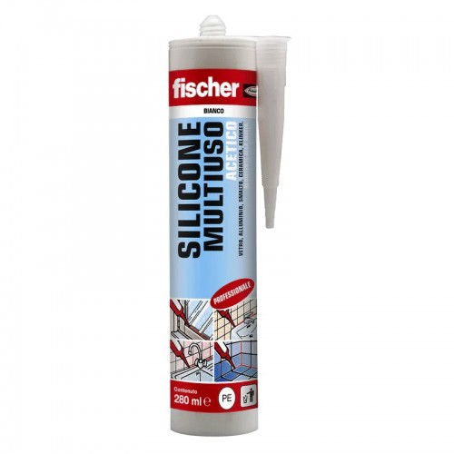 Fischer Mehrzweck-Essigsilikon weiß RAL 9010 280ml 00009350 Fischer Mehrzweck-Essigsilikon weiß RAL 9010 280ml 00009350