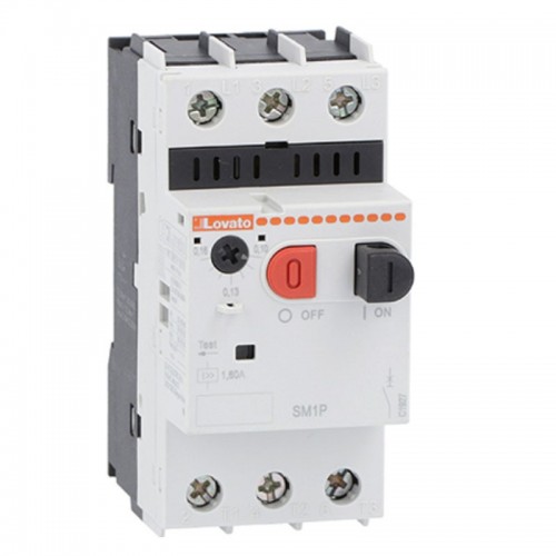 Lovato Motorschutzschalter A 400V 100kA 6,3 bis 10A SM1P1000 Lovato Motorschutzschalter A 400V 100kA 6,3 bis 10A SM1P1000
