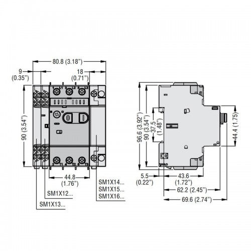 Lovato Motorschutzschalter A 400V 100kA 6,3 bis 10A SM1P1000 Lovato Motorschutzschalter A 400V 100kA 6,3 bis 10A SM1P1000
