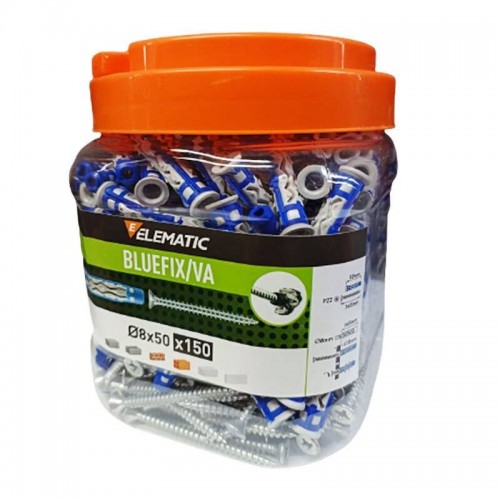 Elematic Box mit 150 Bluefix/va-Steckern 8x50 565548 Elematic Box mit 150 Bluefix/va-Steckern 8x50 565548
