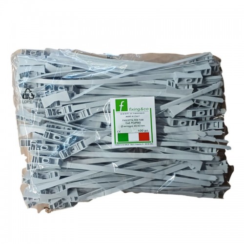 Rohrbefestigungsbinder 40 - 63 mm Packung mit 100 Stück FCLIPS63 Rohrbefestigungsbinder 40 - 63 mm Packung mit 100 Stück FCLIPS63
