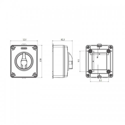 Gewiss HP 32A Drehschalter 2P mit Wandmontage IP65 GW70404P Gewiss HP 32A Drehschalter 2P mit Wandmontage IP65 GW70404P