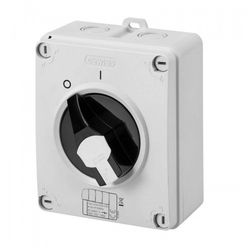 Gewiss HP 16A Drehschalter mit Wandmontage 2P IP65 GW70401P Gewiss HP 16A Drehschalter mit Wandmontage 2P IP65 GW70401P