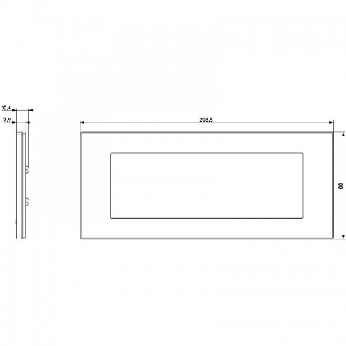 Vimar Linea Platte Total Look 7 Module Tecnopolymer Schwarz 30657.02 Vimar Linea Platte Total Look 7 Module Tecnopolymer Schwarz 30657.02