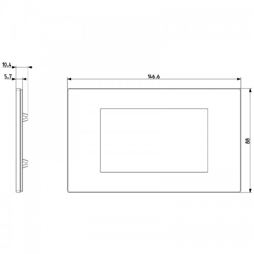 Vimar Linea Platte Total Look 4 Module Tecnopolymer Schwarz 30654.02 Vimar Linea Platte Total Look 4 Module Tecnopolymer Schwarz 30654.02