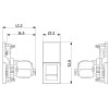 Vimar Linea RJ45 Datenbuchse mit Netsafe Kat. 6 Stecker Schwarz 30339.13G Vimar Linea RJ45 Datenbuchse mit Netsafe Kat. 6 Stecker Schwarz 30339.13G