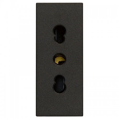 Vimar Linea zweipolige Steckdose 16A 2P+E 2P+E 2P+E P17/11 Schwarz 30203. Vimar Linea zweipolige Steckdose 16A 2P+E 2P+E 2P+E P17/11 Schwarz 30203.