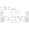Vimar Linea RJ45 Datenbuchse mit Netsafe Kat. 6 Stecker Weiß 30339.13B Vimar Linea RJ45 Datenbuchse mit Netsafe Kat. 6 Stecker Weiß 30339.13B