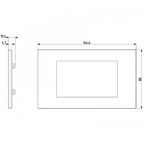 Vimar Linea Platte Total Look 4 Module Tecnopolymer weiß 30654.00 Vimar Linea Platte Total Look 4 Module Tecnopolymer weiß 30654.00