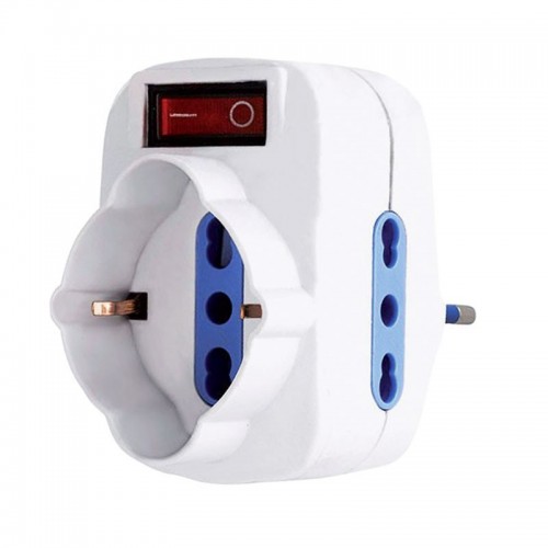 Melchioni MKC1 Adapter Schuko-Steckdose 2 zweipolige Steckdosen 10/16A 492518057 Melchioni MKC1 Adapter Schuko-Steckdose 2 zweipolige Steckdosen 10/16A 492518057