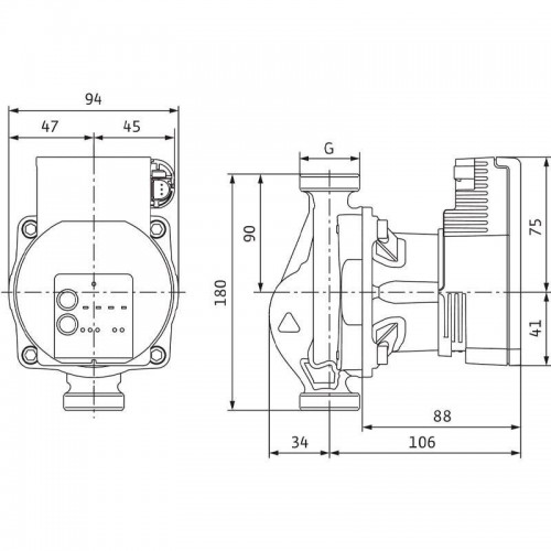 Wilo Varios Pico-STG Umwälzpumpe mit Nassläufer 25/1-8-180 G 1/2 180mm 4232743 Wilo Varios Pico-STG Umwälzpumpe mit Nassläufer 25/1-8-180 G 1/2 180mm 4232743
