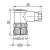 Murr Stecker M12 Buchse 90° verdrahtet 4P 4A 7000129810000000 Murr Stecker M12 Buchse 90° verdrahtet 4P 4A 7000129810000000
