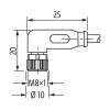 Murr Stecker M8 Buchse 90° mit Kabel 3P 4A 1,5 kV 5m 7000080816100500 Murr Stecker M8 Buchse 90° mit Kabel 3P 4A 1,5 kV 5m 7000080816100500