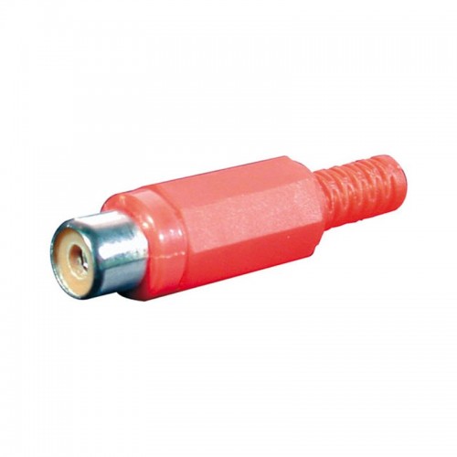 Melchioni RCA rot fliegender Stecker mit Kabelführung 433329712 Melchioni RCA rot fliegender Stecker mit Kabelführung 433329712
