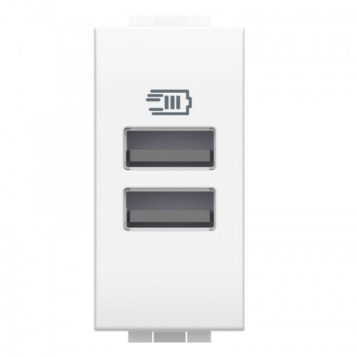Bticino LivingLight Doppel USB Steckdose Typ A 1 Modul N4191AA Bticino LivingLight Doppel USB Steckdose Typ A 1 Modul N4191AA