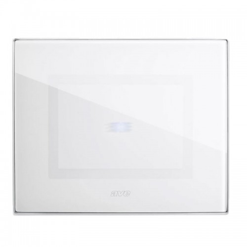Ave Touch Platte aus Glas 3 Module für 1 verdeckte Steuerung Weiß poliert 44PVTC01B Ave Touch Platte aus Glas 3 Module für 1 verdeckte Steuerung Weiß poliert 44PVTC01B