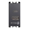Urmet Simon Nea USB Steckdose mit 2 USB-Frontausgängen 5V 3A Anthrazit 10331 Urmet Simon Nea USB Steckdose mit 2 USB-Frontausgängen 5V 3A Anthrazit 10331