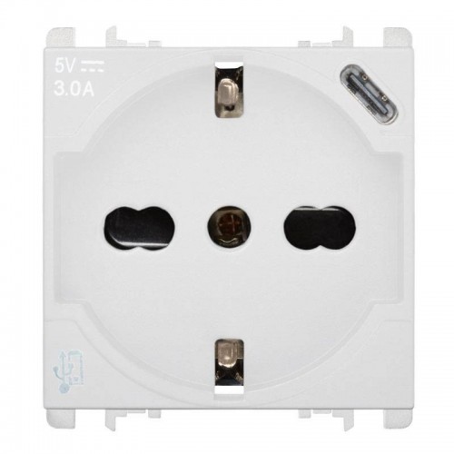 Urmet Simon Nea 250V Schuko-Steckdose P40 mit USB 5V 3A Weiß 10312/2.B Urmet Simon Nea 250V Schuko-Steckdose P40 mit USB 5V 3A Weiß 10312/2.B