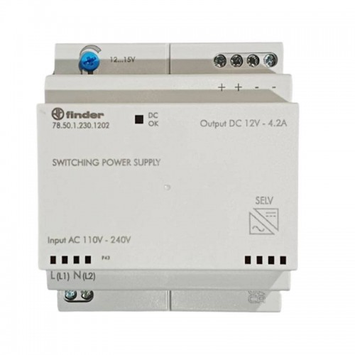 Finder Schaltnetzteil 50W 12VDC 4,5A IP20 785012301202 Finder Schaltnetzteil 50W 12VDC 4,5A IP20 785012301202