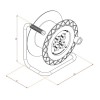 Fanton leere Kabeltrommel Ø260 ohne Muffen 10228UG Fanton leere Kabeltrommel Ø260 ohne Muffen 10228UG
