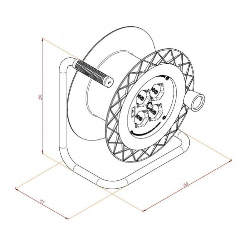 Fanton leere Kabeltrommel Ø260 ohne Muffen 10228UG Fanton leere Kabeltrommel Ø260 ohne Muffen 10228UG